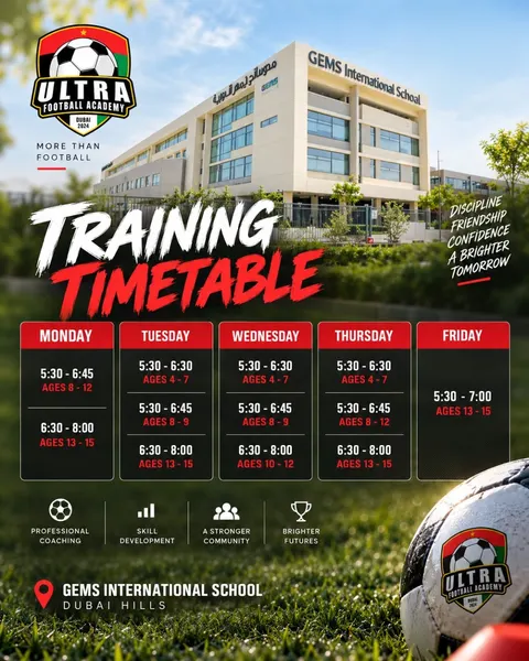 Ultra Football Academy Dubai facility